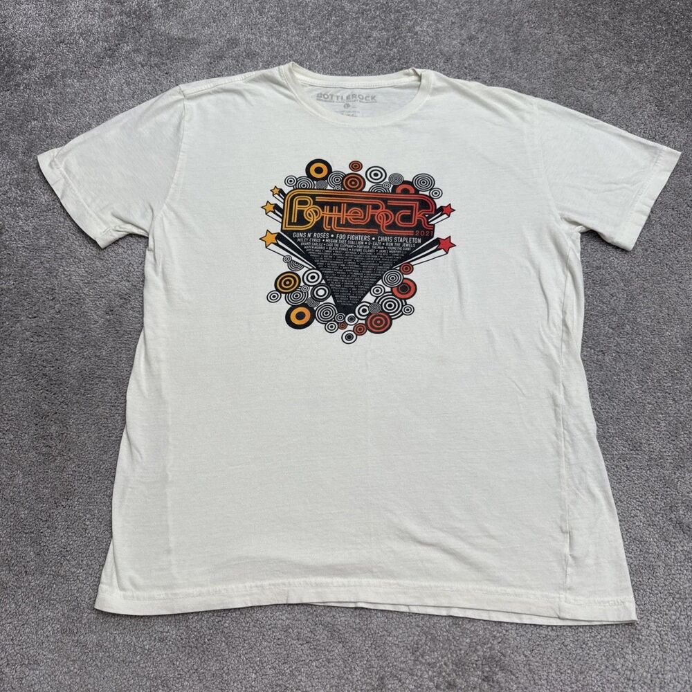 BottleRock Napa Valley Concert Graphic T-Shirt Large Guns N' Roses Festival Tee
